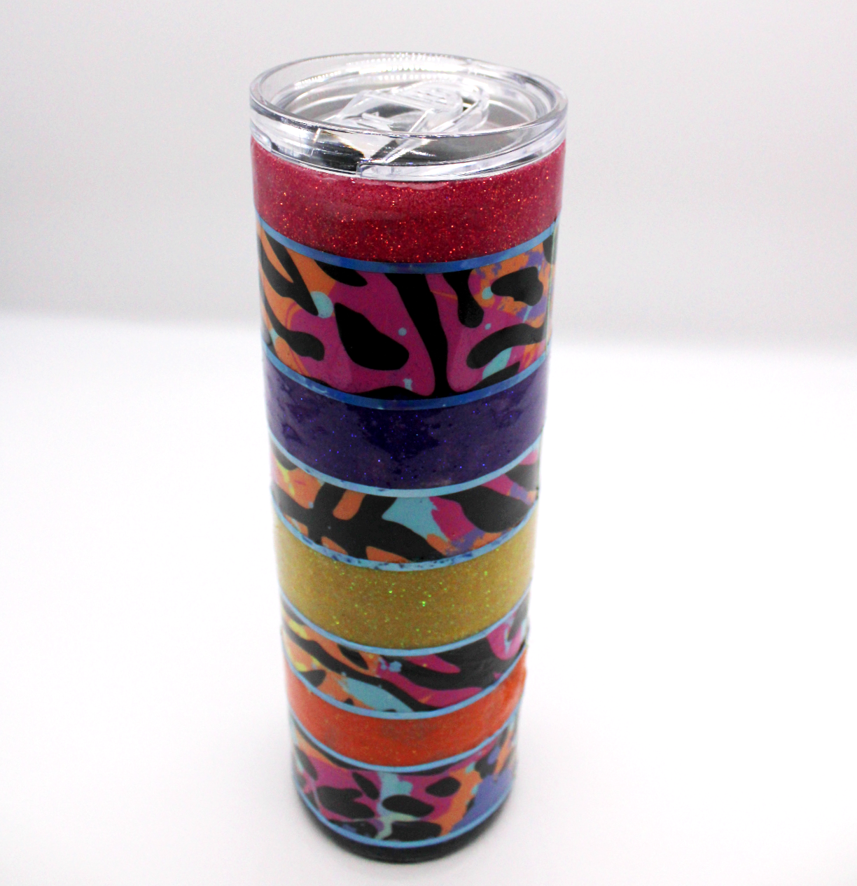 Cheetah + Rainbow Stainless Steel Tumbler