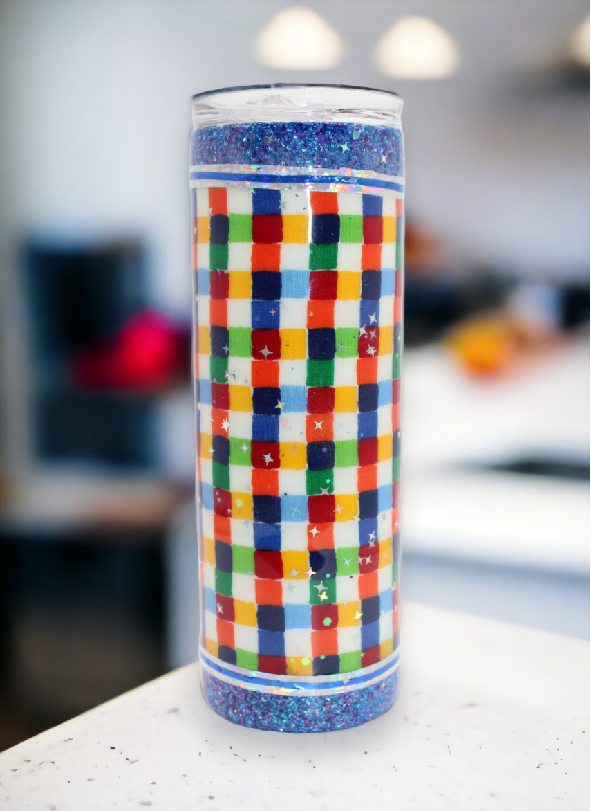 Fabric Design Stainless Steel Tumbler