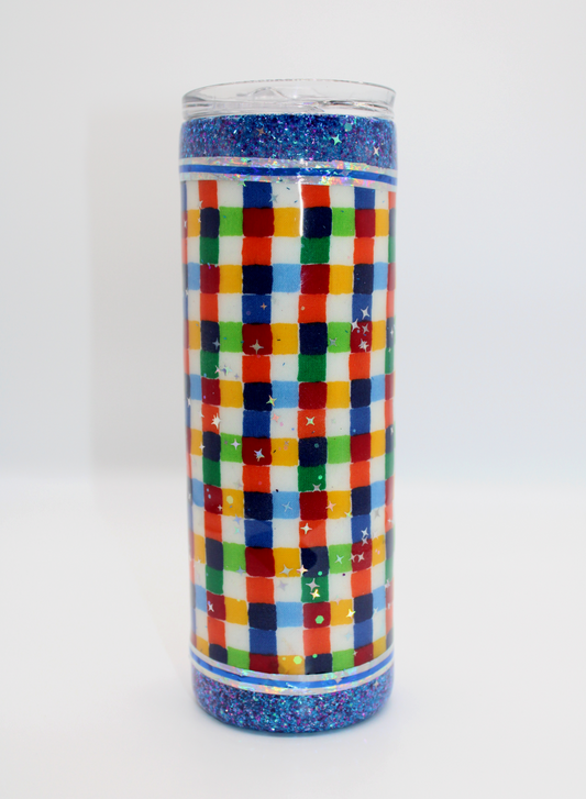 Fabric Design Stainless Steel Tumbler