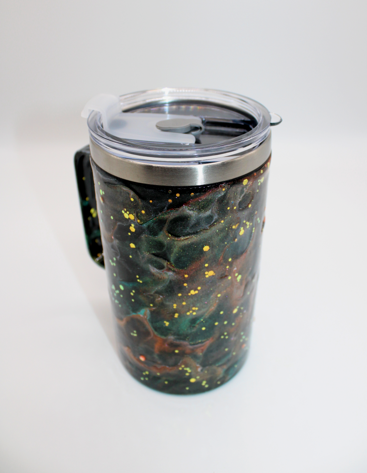 Marble Stainless Steel Tumbler with Handle