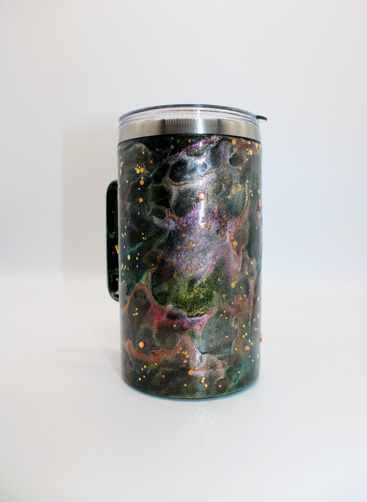 Marble Stainless Steel Tumbler with Handle