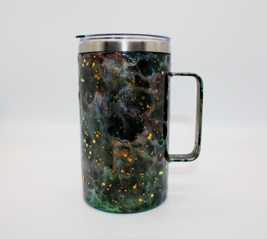 Marble Stainless Steel Tumbler with Handle