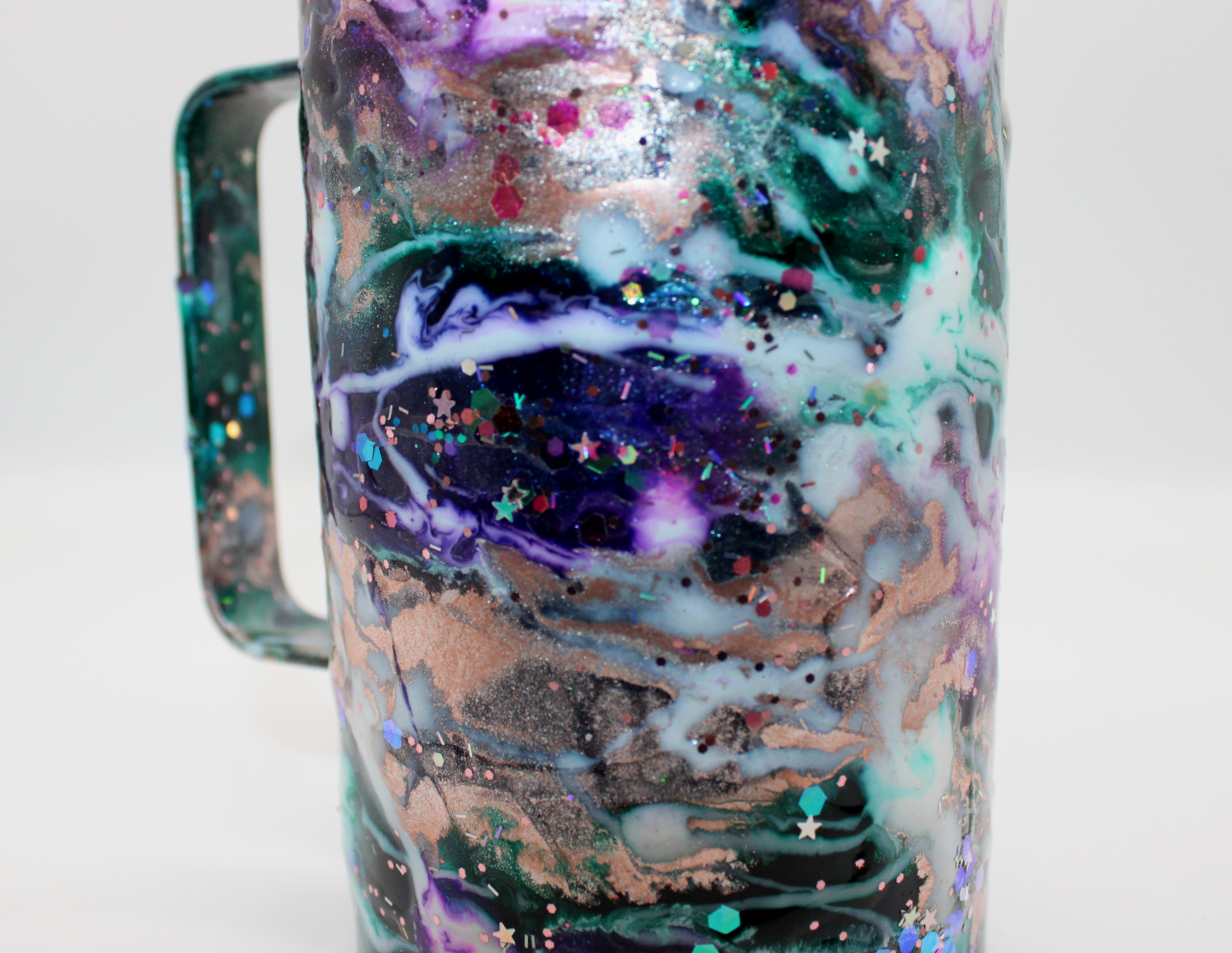 Marble Stainless Steel Tumbler with Handle