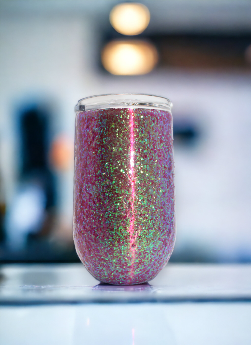 Glitter Wine Stainless Steel Tumbler